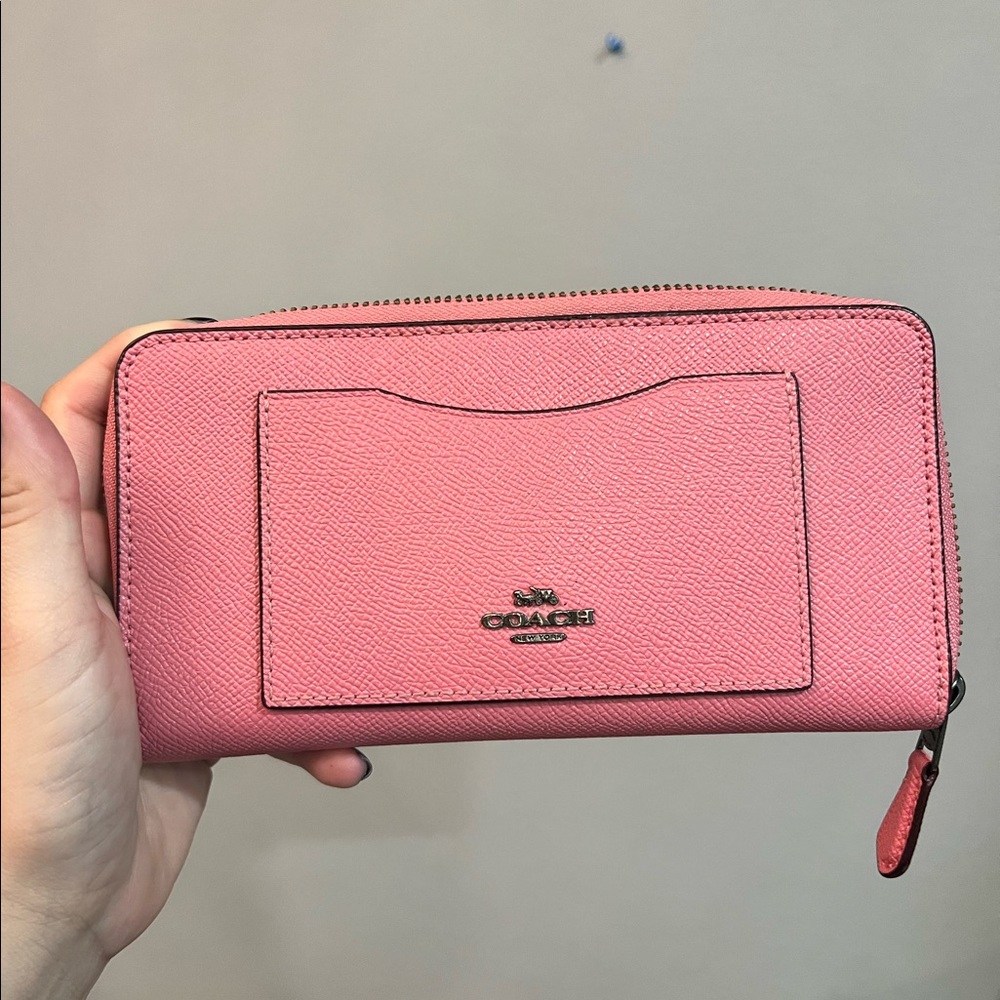 Coach Pink Zip Wallet